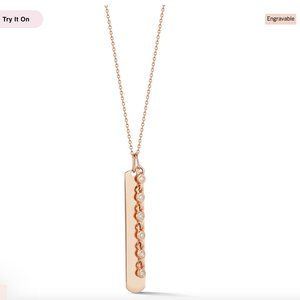 Dana Rebecca Designs Rose Gold Necklace with Diamond Accents